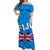 Fiji Day Off Shoulder Long Dress Flag Vibes LT8 Women Blue - Polynesian Pride