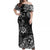 Hawaii Shaka Polynesian Off Shoulder Long Dress Unique Style - Black LT8 Women Black - Polynesian Pride