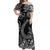 Hawaii Fish Hook Polynesian Off Shoulder Long Dress Unique Style - Black LT8 Women Black - Polynesian Pride