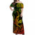 Hawaii Angry Shark Polynesian Off Shoulder Long Dress Unique Style - Reggae LT8 Women Reggae - Polynesian Pride