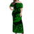 Hawaii Hammer Shark Polynesian Off Shoulder Long Dress Unique Style - Green LT8 Women Green - Polynesian Pride