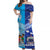 Fiji and Samoa Off Shoulder Long Dress Together LT8 Women Blue - Polynesian Pride