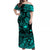 Hawaii Surfing Polynesian Off Shoulder Long Dress Unique Style - Turquoise LT8 Women Turquoise - Polynesian Pride