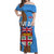 Fiji Day Off Shoulder Long Dress Independence Anniversary Simple Style LT8 Women Blue - Polynesian Pride