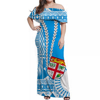 Custom Polynesian Matching Hawaiian Shirt and Dress Fiji Masi Tapa Patterns Blue Style LT6 No Shirt Blue - Polynesian Pride