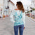 (Custom Personalized) Guam Off Shoulder Sweater Ocean and Turtle Simple Style LT7 - Polynesian Pride