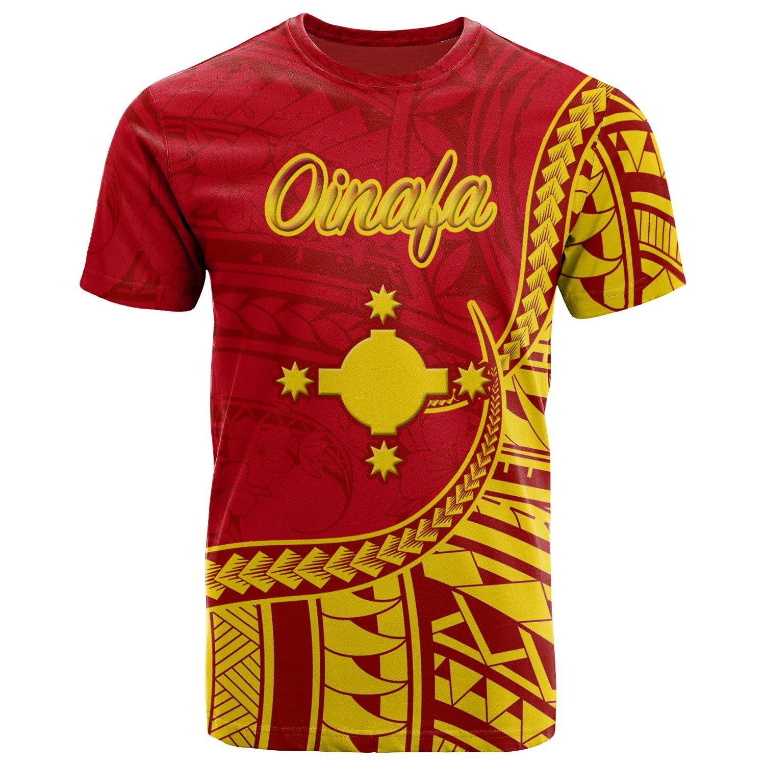 Rotuma T Shirt Oinafa Flag Rotuma Unisex Red - Polynesian Pride