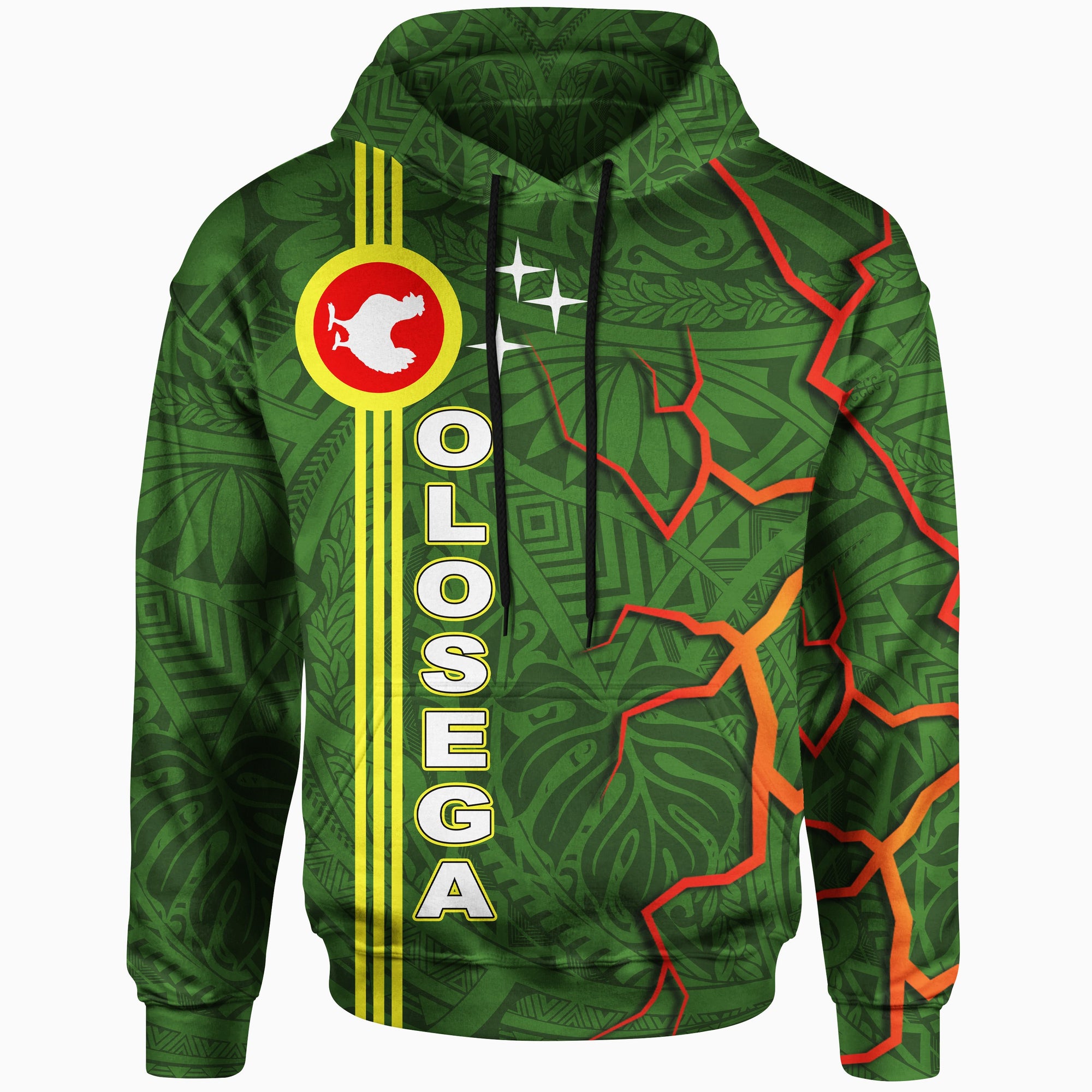 American Samoa Polynesian Hoodie Olosega Manua Islands Group Volcanic Unisex Green - Polynesian Pride