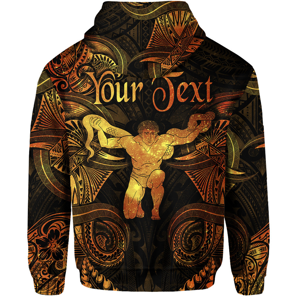 Custom Ophiuchus Zodiac Polynesian Zip Hoodie Unique Style Gold LT8 - Polynesian Pride