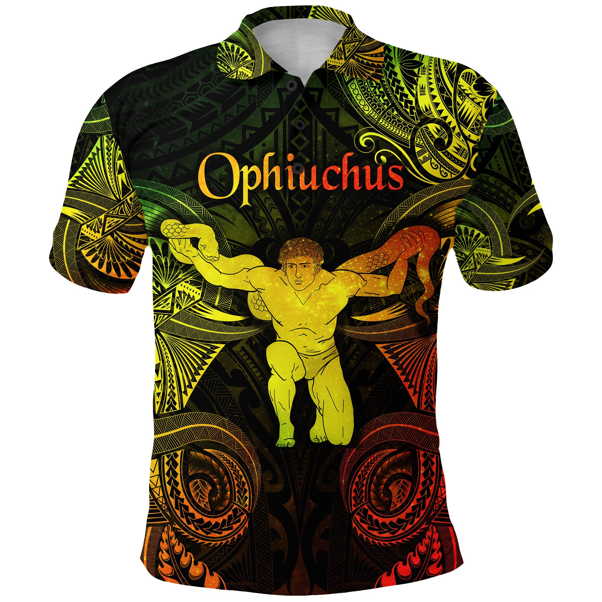 Ophiuchus Zodiac Polynesian Polo Shirt Unique Style Reggae LT8 - Polynesian Pride