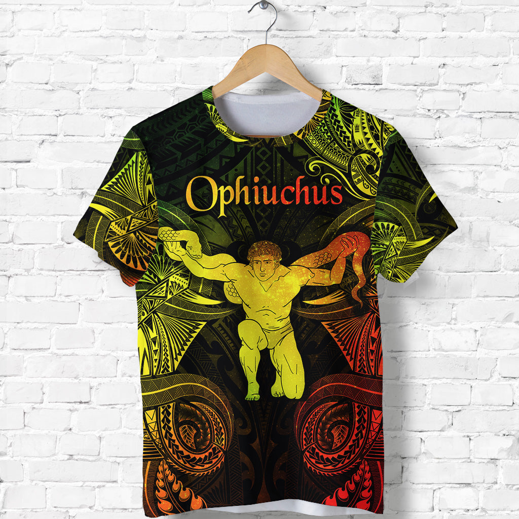 Custom Ophiuchus Zodiac Polynesian T Shirt Unique Style Reggae LT8 - Polynesian Pride