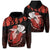 Hawaii Polynesian Aumakua Hammerhead Shark Hoodie Zip Cloud Style Orange Unisex Orange - Polynesian Pride
