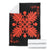 Hawaiian Quilt Maui Plant And Hibiscus Premium Blanket - Orange Black - AH - Polynesian Pride