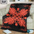 Hawaiian Quilt Maui Plant And Hibiscus Premium Blanket - Orange Black - AH - Polynesian Pride