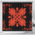 Hawaiian Quilt Maui Plant And Hibiscus Shower Curtain - Orange Black - AH 177 x 172 (cm) Orange - Polynesian Pride