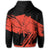 Hawaiian Map Kanaka Identifier Hoodie Zip Orange Brusch Style - Polynesian Pride