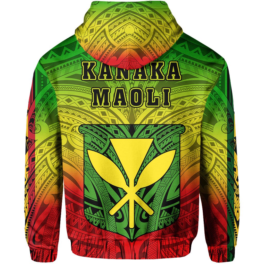Polynesian Kanaka Flag Kanaka Maoli Hawaii Zip Hoodie Original - Polynesian Pride