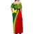 PNG Hibiscus Tribal Pattern Off Shoulder Long Dress - Oro Province LT7 - Polynesian Pride