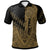 Palau Polo Shirt Gold Color Symmetry Style Unisex Black - Polynesian Pride