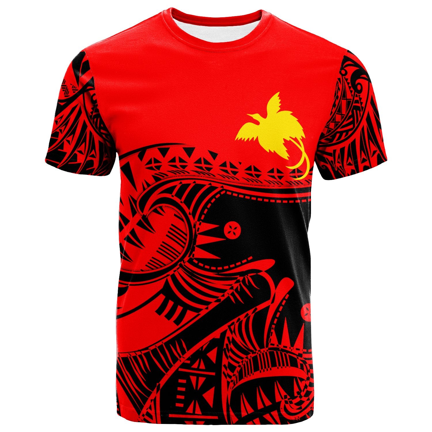 Papua New Guinea Custom T Shirt Youthful Dynamic Style Unisex Red - Polynesian Pride