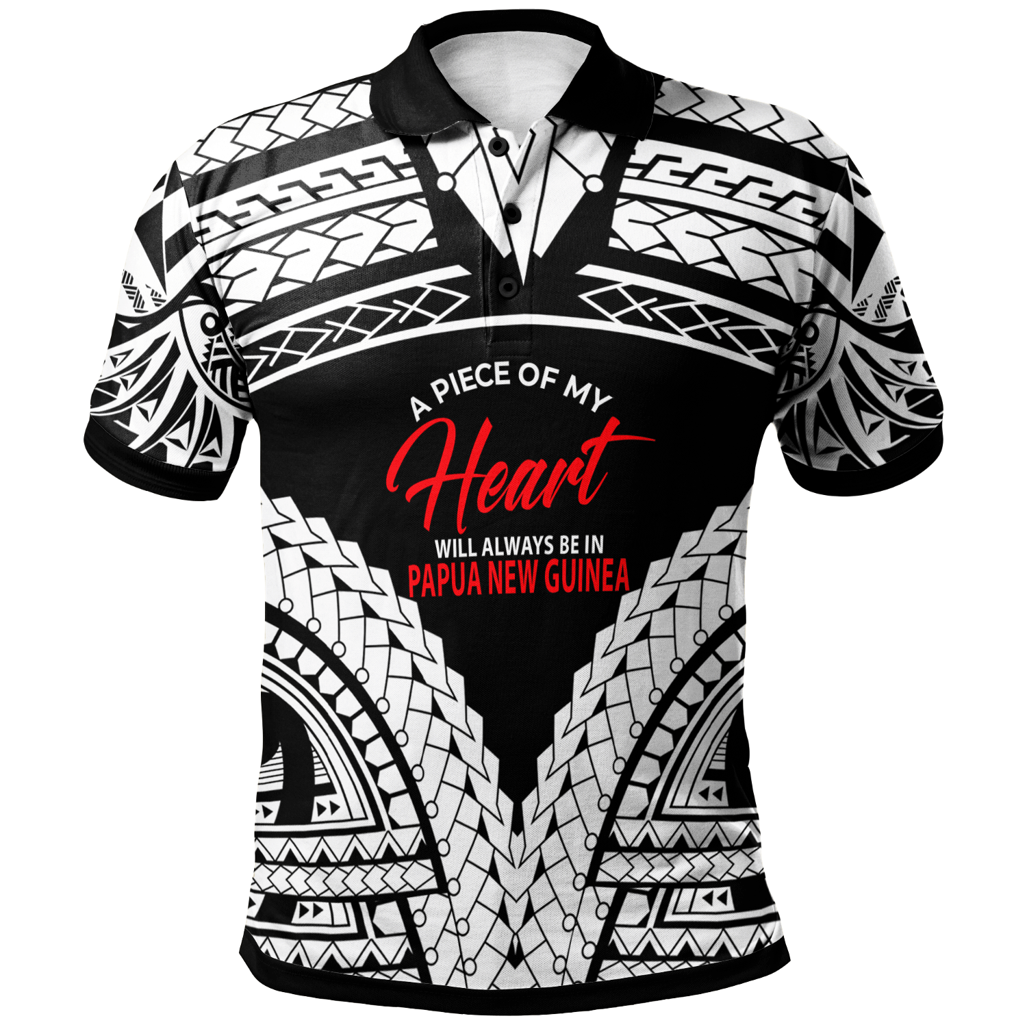 Papua Polo Shirt A Piece Of My Heart White Color Unisex White - Polynesian Pride