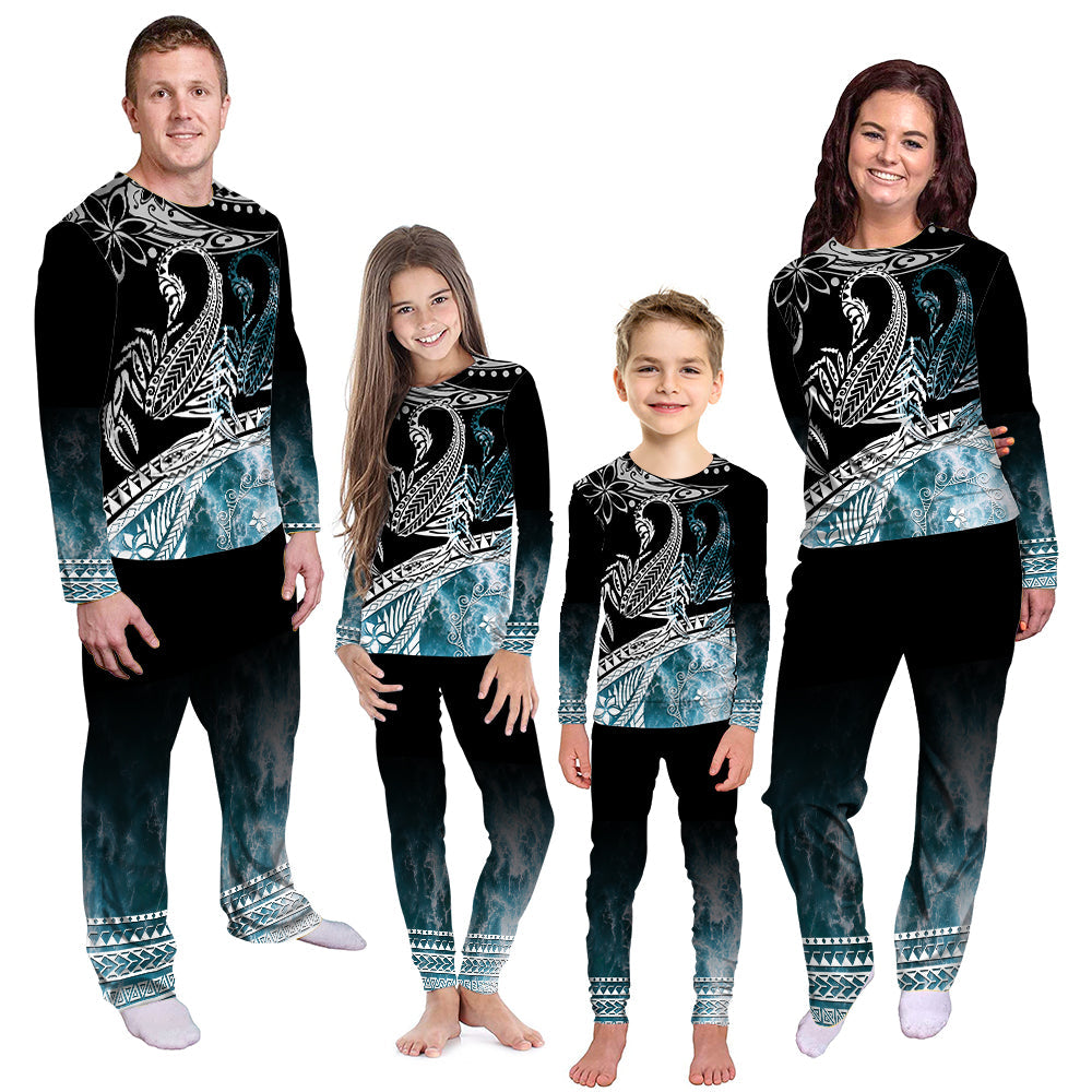 Polynesian Pajama Set Ocean Waves Style - Scorpion LT7 Kid - Polynesian Pride