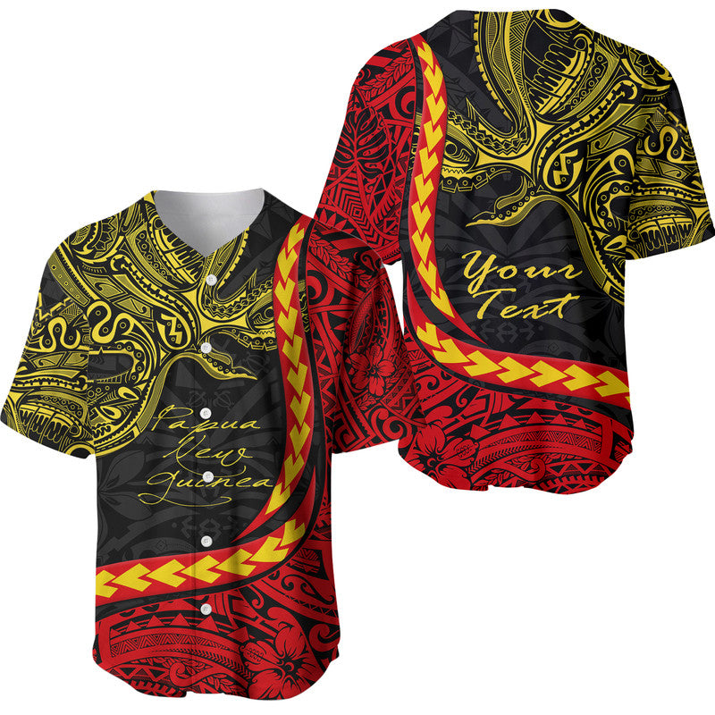 (Custom Personalised) Papua New Guinea Baseball Jersey Unique Bird Style LT9 Black - Polynesian Pride