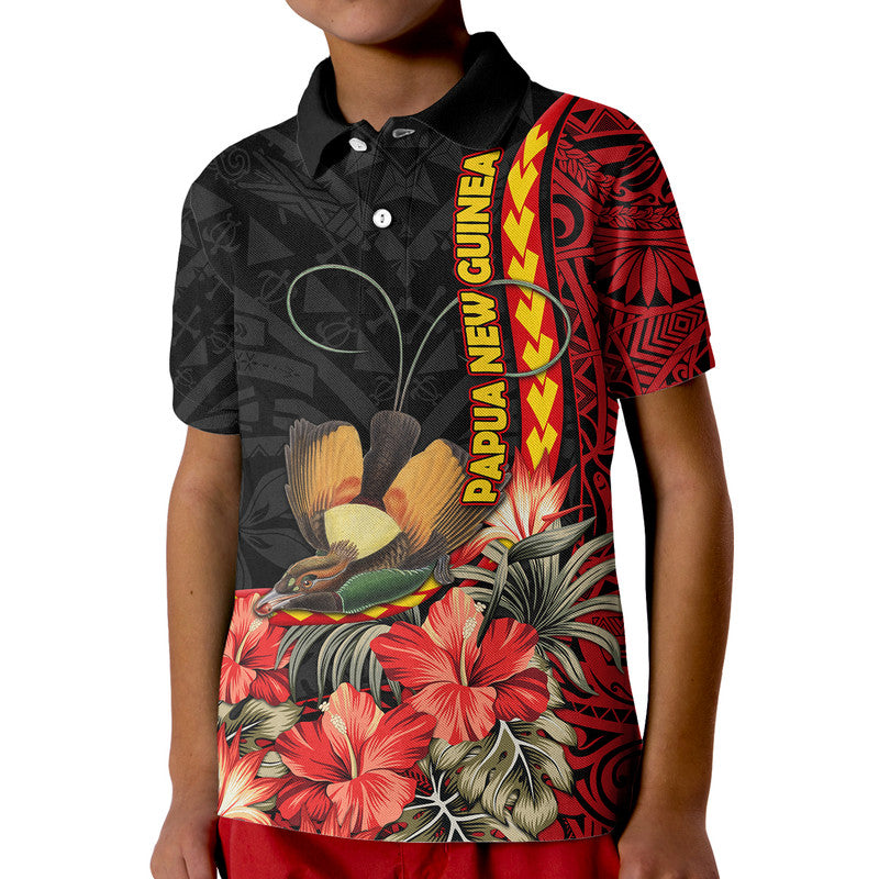 Custom Papua New Guinea Polo Shirt Unique Bird With Tropical Vintage Plant LT9 - Polynesian Pride