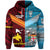 Custom Papua New Guinea Fiji Hoodie Polynesian Tapa Together Bright Color, Custom Text and Number LT8 - Polynesian Pride