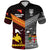 Custom Papua New Guinea Fiji Polo Shirt Polynesian and Tapa Together Black, Custom Text and Number LT8 - Polynesian Pride