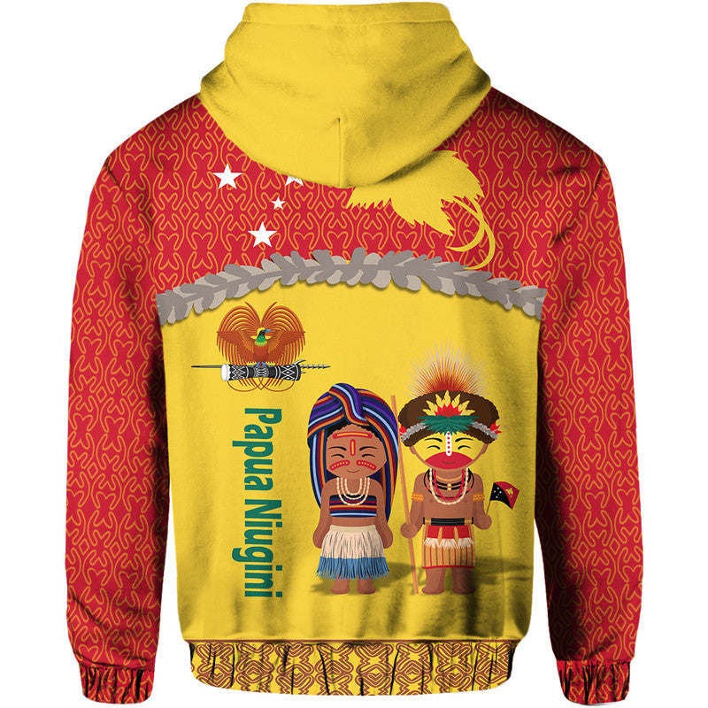 Papua New Guinea Hoodie Indigenous PNG Huli Tapa Style LT9 - Polynesian Pride