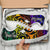 Papua New Guinea Custom Personalised Sneakers - Rainbow Polynesian Pattern - Polynesian Pride