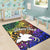 Papua New Guinea Custom Personalised Area Rug - Rainbow Polynesian Pattern - Polynesian Pride