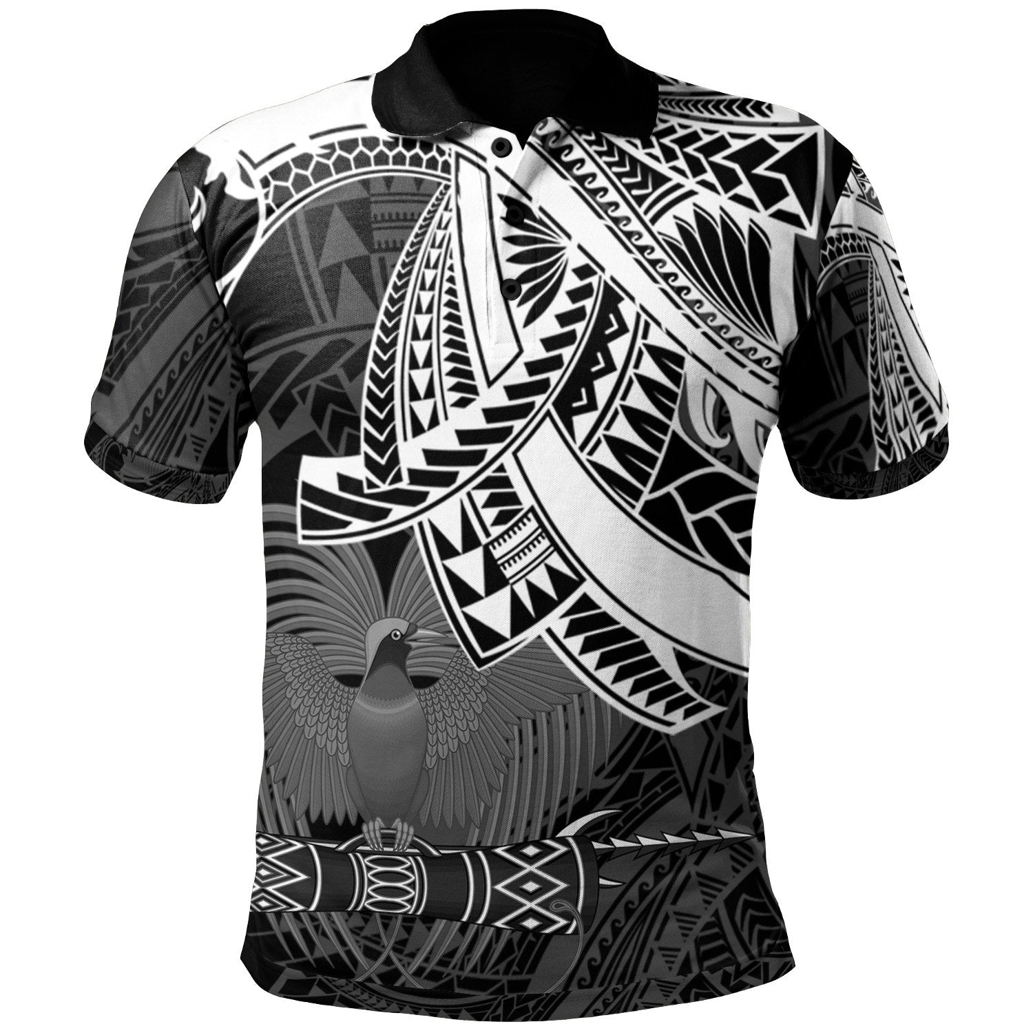 Papua New Guinea Polo Shirt Life Style Unisex Black - Polynesian Pride