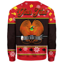 Papua New Guinea Custom Personalised Christmas Sweater - Santa Claus Polynesian Tattoo - Polynesian Pride