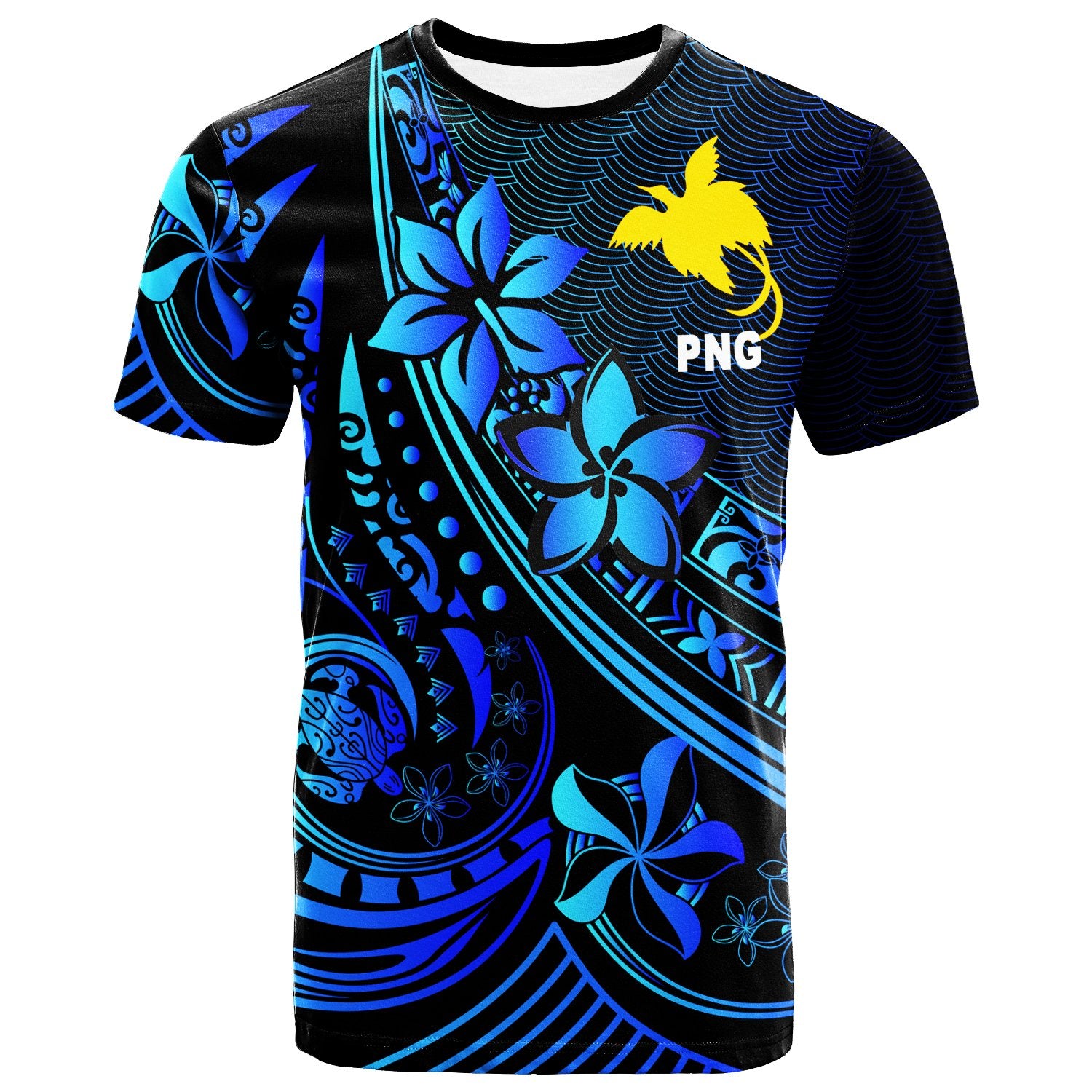 Papua New Guinea T Shirt The Flow Of The Ocean Blue Unisex Blue - Polynesian Pride