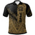 Papua New Guinea Polo Shirt Gold Color Symmetry Style Unisex Black - Polynesian Pride