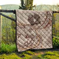 Papua New Guinea Premium Quilt - Hibiscus Flowers Vintage Style - Polynesian Pride