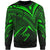 Papua New Guinea Sweatshirt - Cross Style Green Color Unisex Black - Polynesian Pride