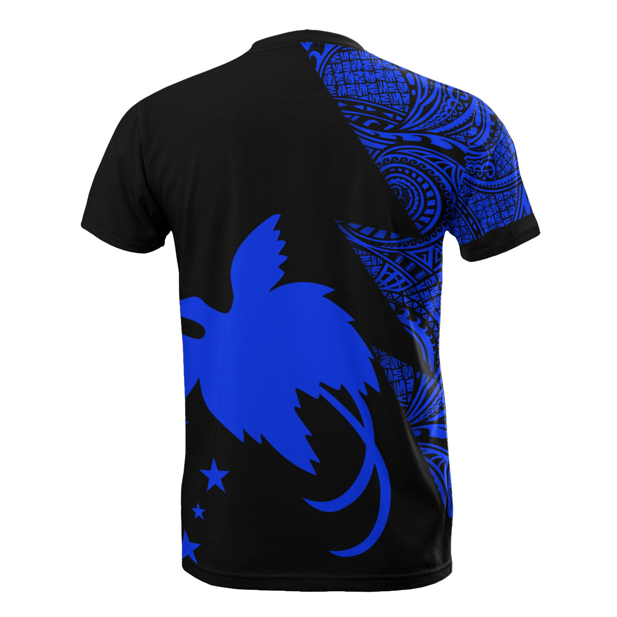 Papua New Guinea T Shirt Polynesian Pattern Blue Flash Style - Polynesian Pride
