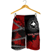 Papua New Guinea Polynesian Personalised Men's Shorts - Polynesian Chain Style - Polynesian Pride
