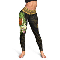 Papua New Guinea Leggings - Polynesian Gold Patterns Collection - Polynesian Pride