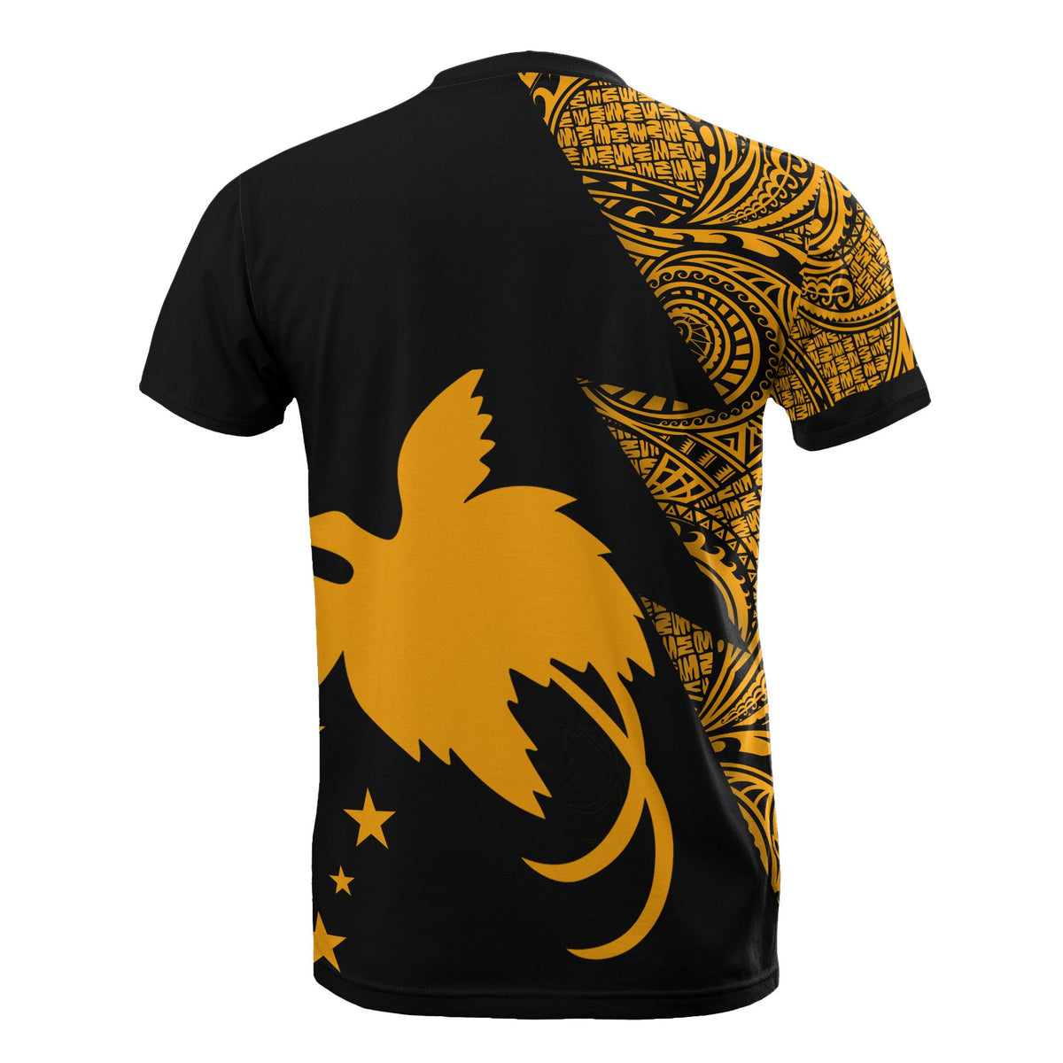 Papua New Guinea T Shirt Polynesian Pattern Gold Flash Style - Polynesian Pride