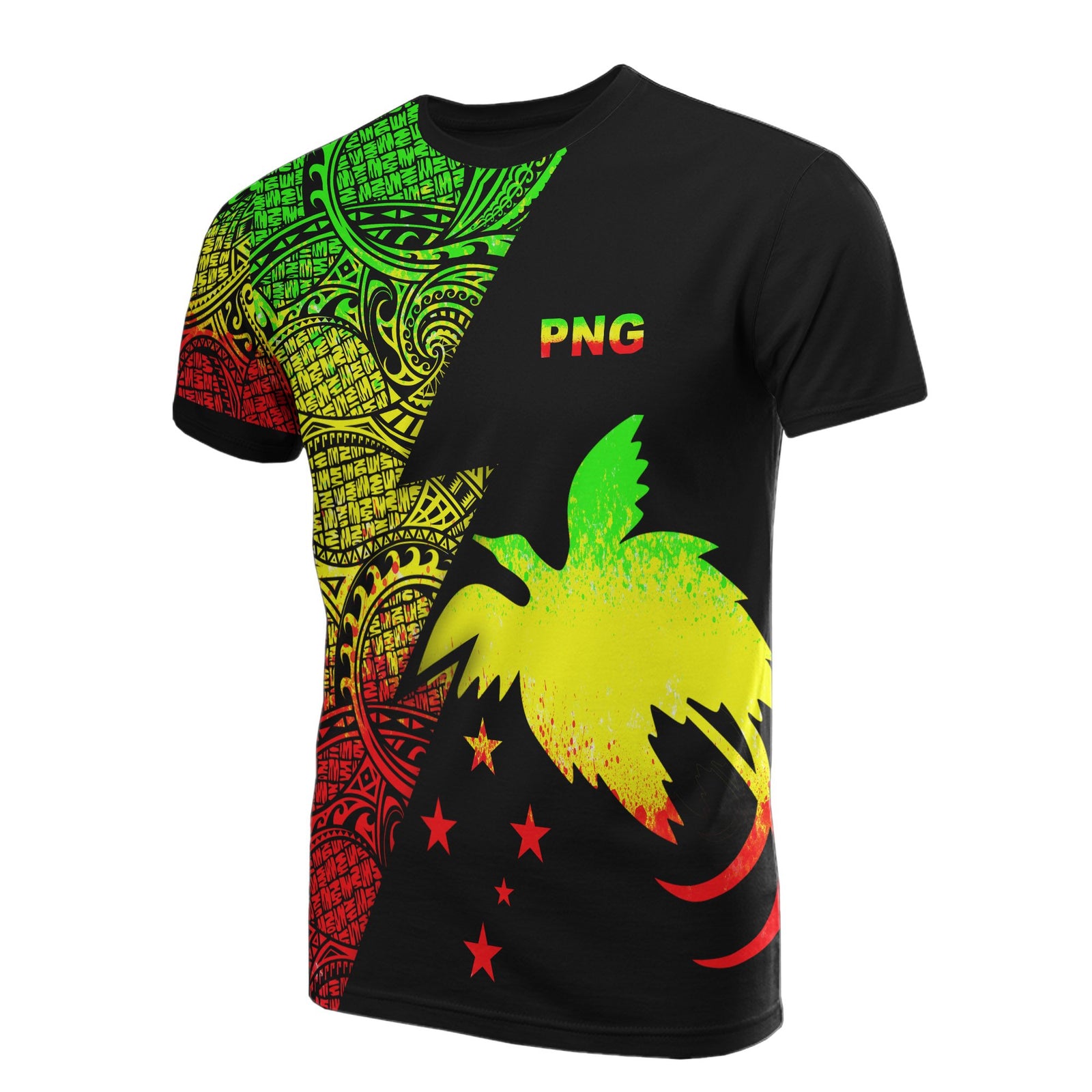 Papua New Guinea T Shirt Polynesian Pattern Reggae Flash Style Unisex Reggae - Polynesian Pride