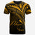 Pohnpei State T Shirt Gold Color Cross Style Unisex Black - Polynesian Pride