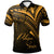 Pohnpei State Polo Shirt Gold Color Cross Style Unisex Black - Polynesian Pride