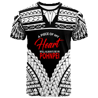 Pohnpei T Shirt A Piece Of My Heart Unisex White - Polynesian Pride