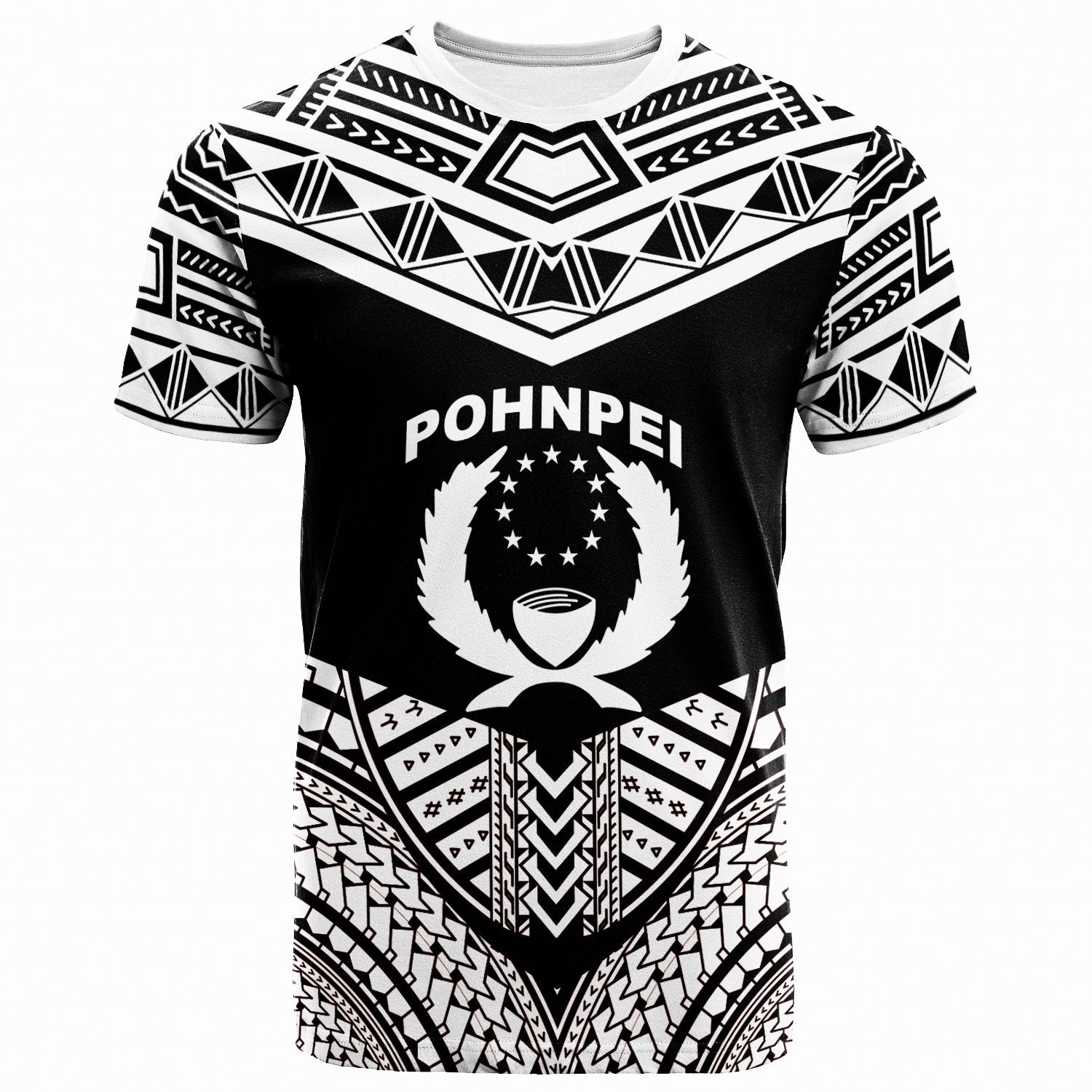 Pohnpei T Shirts Tribal Pattern Cool Style White Color Unisex White - Polynesian Pride