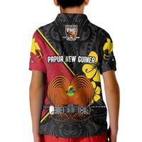The Kumuls PNG Polo Shirt KID Papua New Guinea Polynesian Dynamic Style Black LT14 - Polynesian Pride