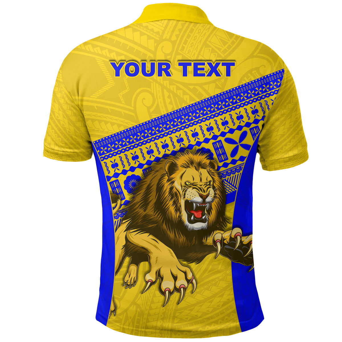 Custom Suva Grammar Fashion Polo Shirt Fiji School Version Lion Gold LT13 - Polynesian Pride